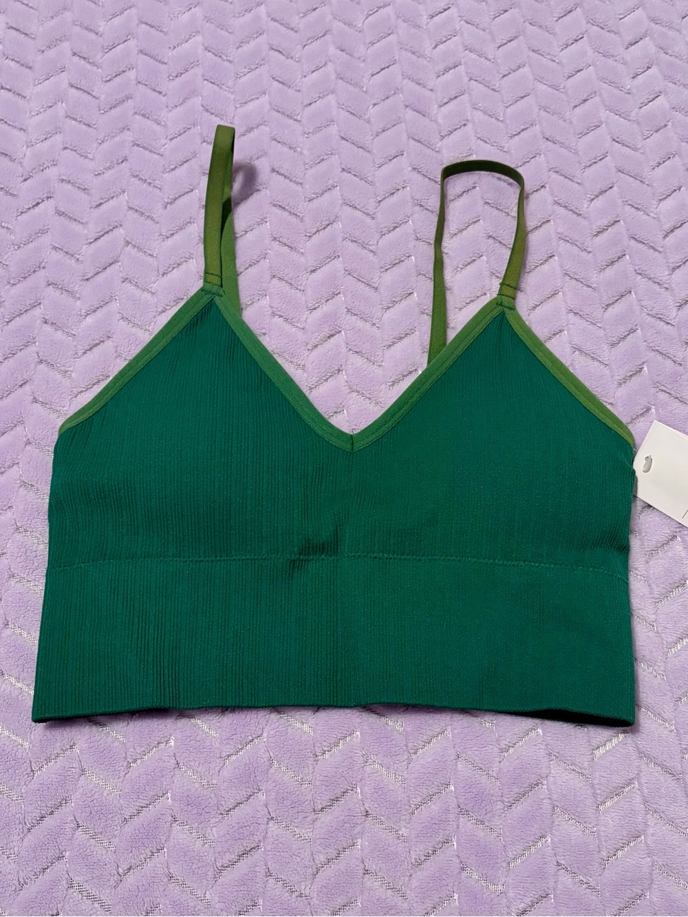 NWT Auden Green Ribbed Bralette with Padding